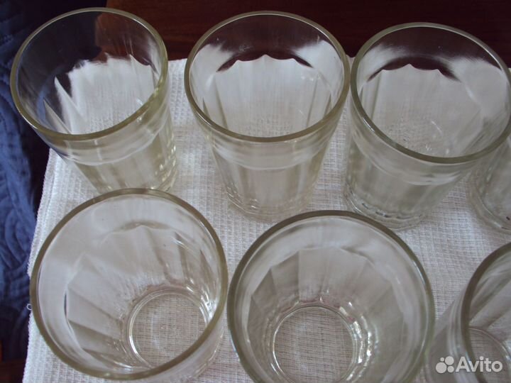 Стаканы граненые широкий ободок 14 гран 60 х годов