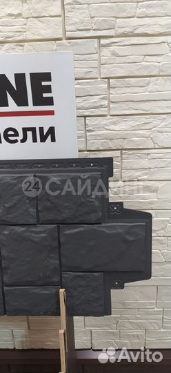 Фасадные панели Grand Line Крупный Камень Графит