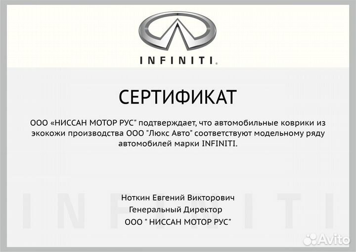 3D Коврики Infiniti FX Экокожа Салон Багажник