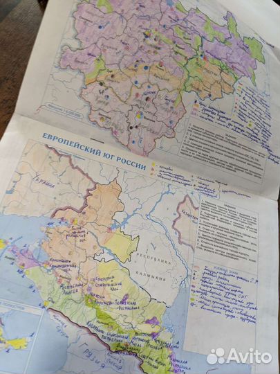 Нанесенные контурные карты 9 класс