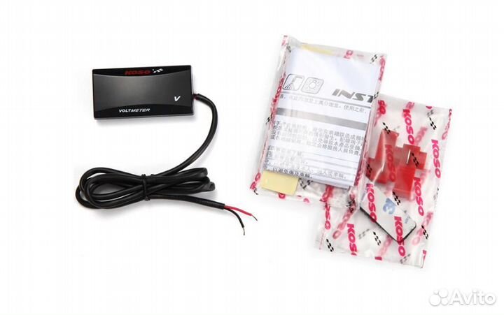 Цифровой ЖК вольтметр koso прямоугольный красный