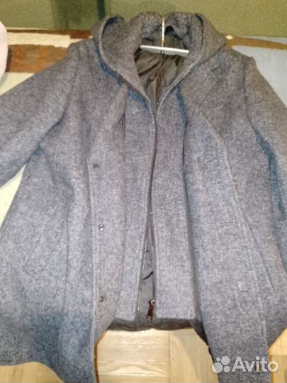 Пальто мужское с капюшоном