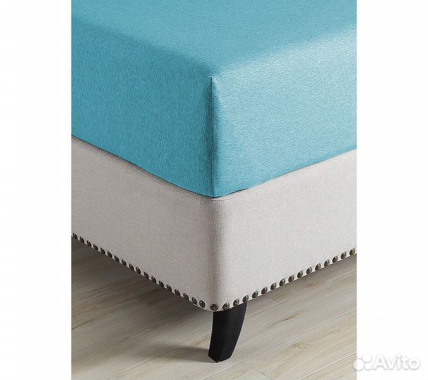 Простынь GoodNight Трикотаж 180х200х20 Бирюза на р