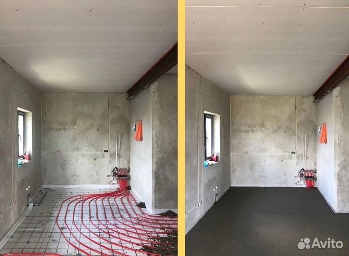 Полусухая механизированная стяжка пола от 80м2