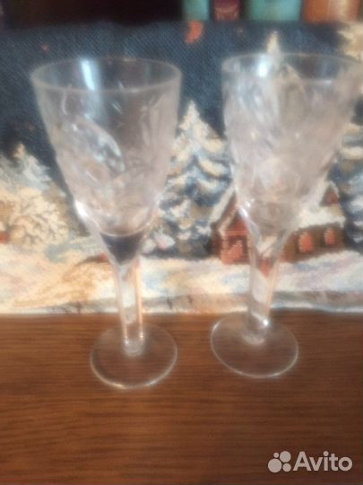 Стопки рюмки хрустальные Брянского завода СССР