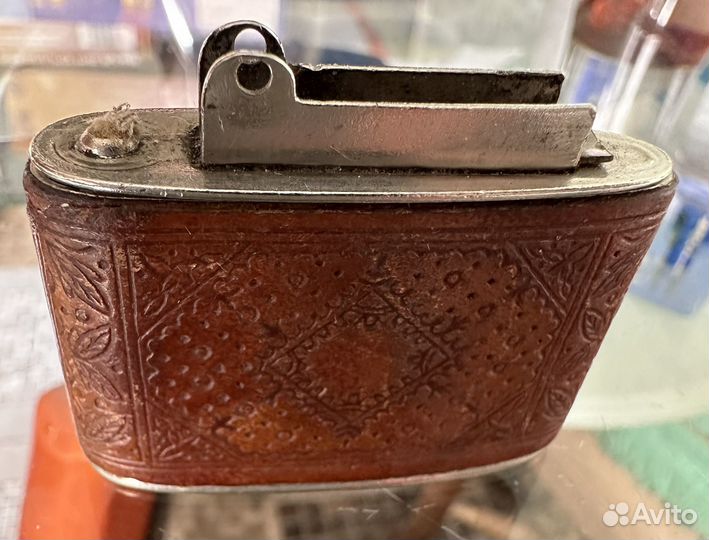 Зажигалка бензиновая винтаж кожа