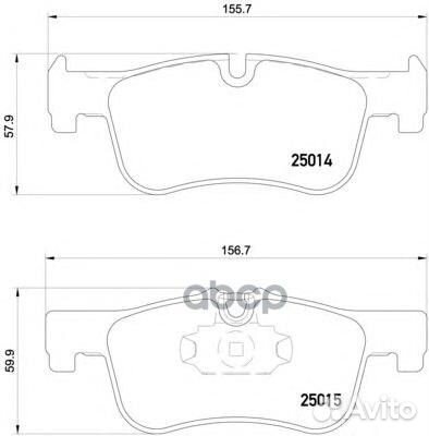 Колодки тормозные дисковые перед P06078 Brembo