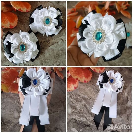 Школьные бантики,на 1 сентября,галстук,набор