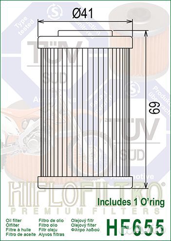 Масляный фильтр Hiflofiltro HF655