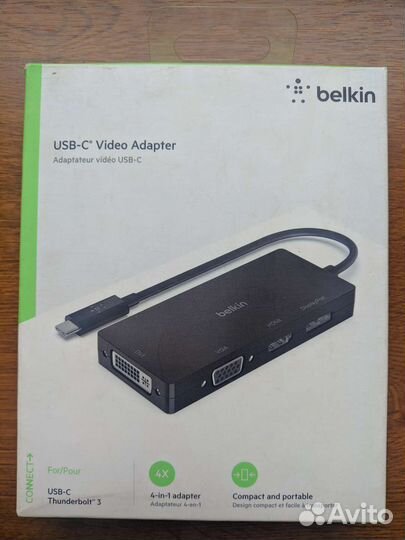 Адаптер Belkin USB-C Video Adapter, черный