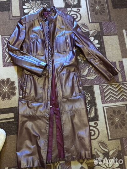 Плащ натуральная кожа