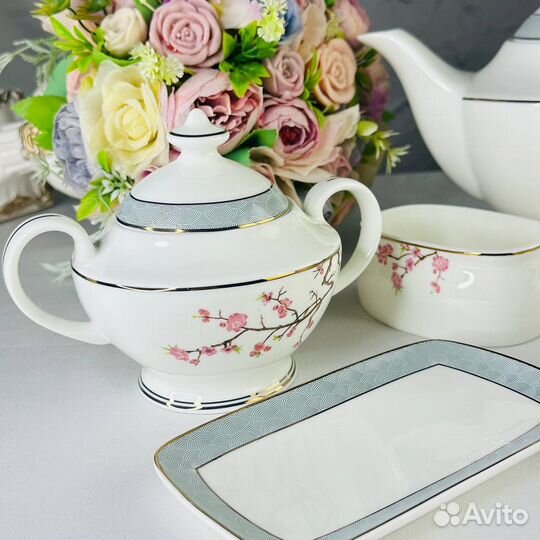 Сервиз чайный сакура Lenardi костяной фарфор