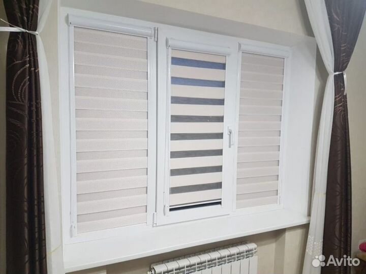 Рулонные шторы день ночь зебра M534G-Q75548