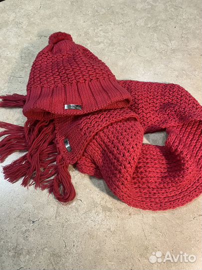 Комплект шапка и шарф для девочки adidas