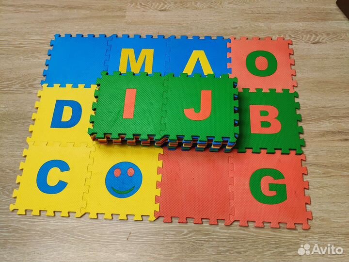 Мягкий пол развивающий с латиницей