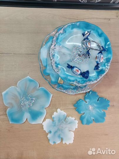 Этажерка 2 ярусная (фруктовница) из эпок-ной смолы