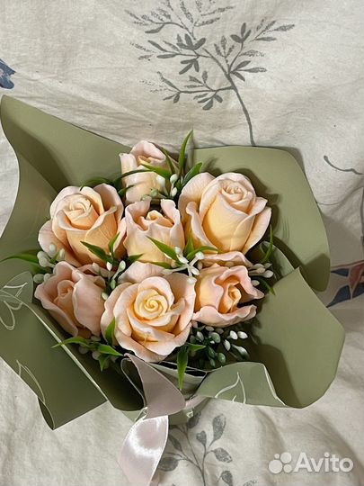 Букет из мыльных роз