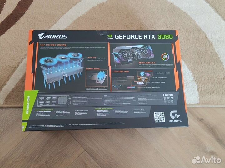 Коробка и документы от Aorus rtx 3080 master 10g