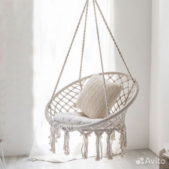 Подвесное кресло с подушкой новое