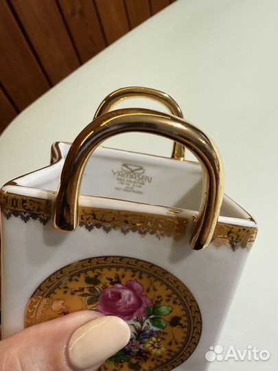 Ваза салфетница yamasen япония золото 24К винтаж