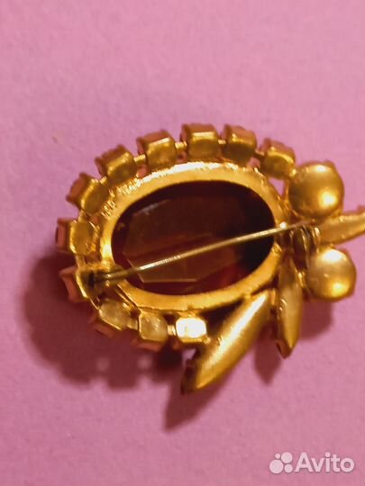 Брошь винтажная чехия