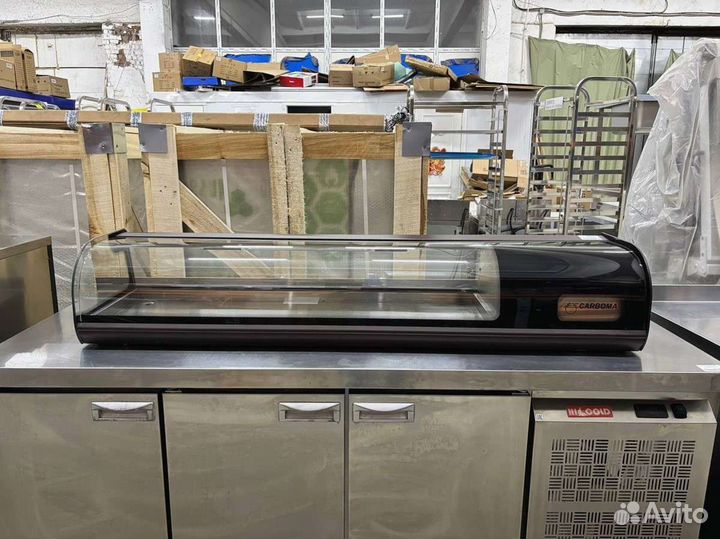 Витрина холодильная Carboma A37 SM 1,5-1 (вхсв-1,5) (6 GN 1/3)