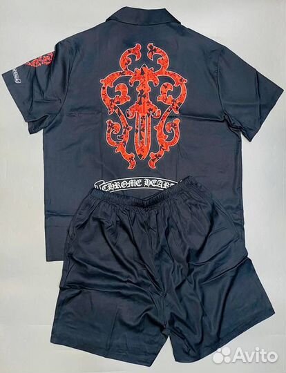 Костюм chrome hearts с шортами