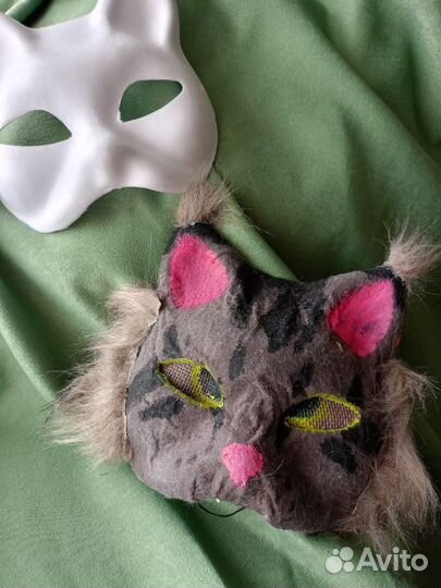 Маска для квадробики серая кошка