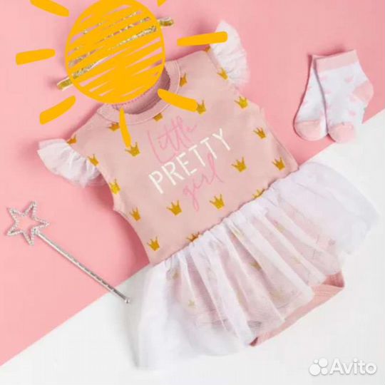 Платье-боди для девочки