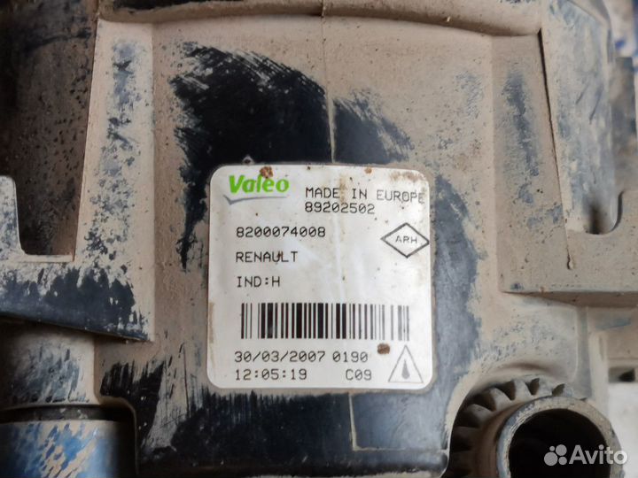 Фара противотуманная Renault Scenic II рестайлинг