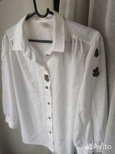 Винтажная рубашка с вышивкой Германия