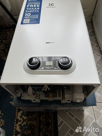 Газовая колонка с установкой