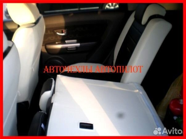 Чехлы Автопилот Kia Soul 1 из экокожи бело-чёрные