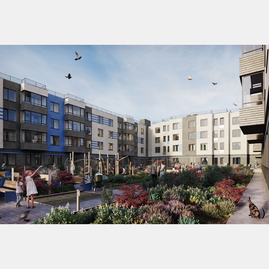 1-к. квартира, 40,6 м², 1/4 эт.
