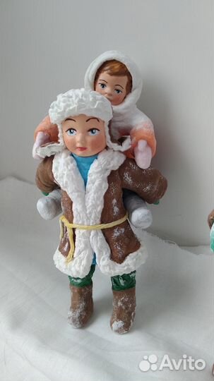 Ватные елочные игрушки