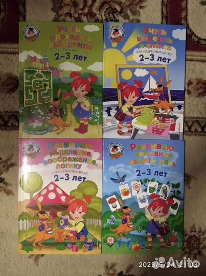 Развивающие книги Ломоносовская школа, 2-3 года