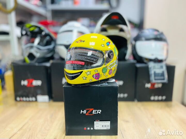 Детский мото шлем Hizer 218
