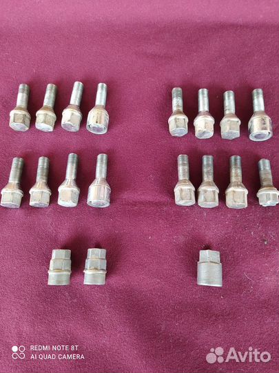 Болты + секретки для литых дисков ваз классика