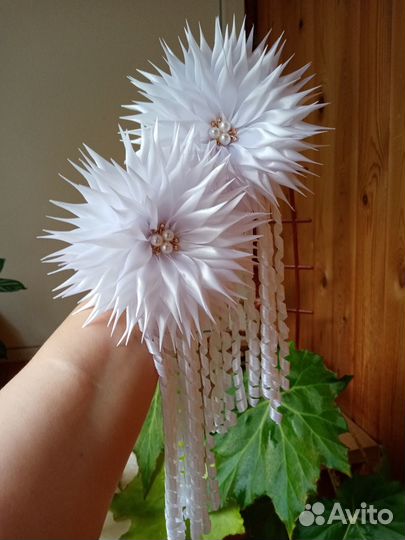 Банты белые на 1 сентября