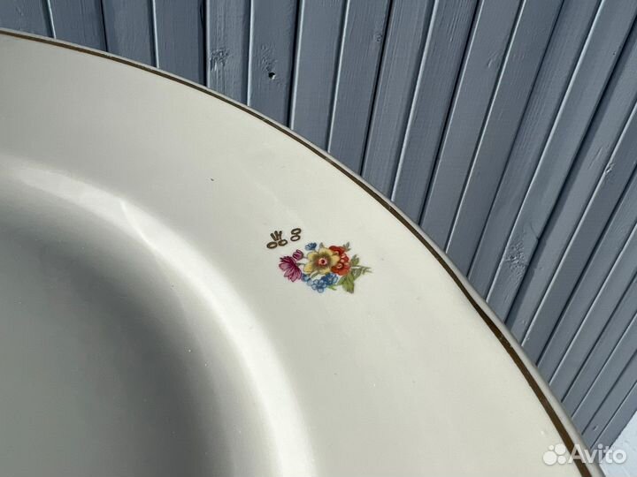 Блюдо тарелка 35 см фарфор СССР пролетарий