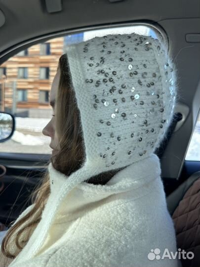 Шапка чепчик с пайетками