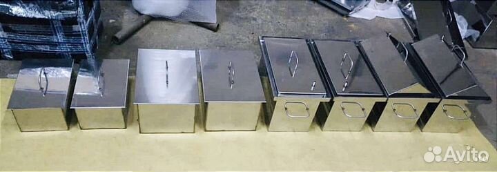 Коптильня из нержавейки плоская и домиком