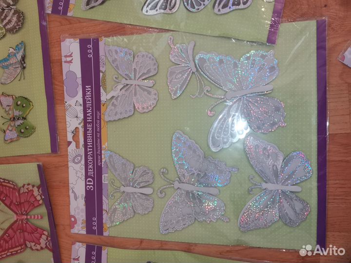 Наклейки бабочки декоративные в интерьер