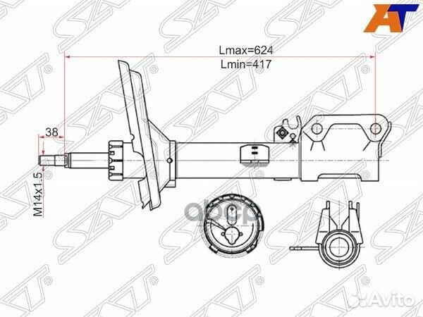 Стойка задняя 2WD toyota harrier 03/kluger 01