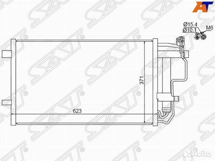 Радиатор охлаждения и кондеционера Mazda 3 bl