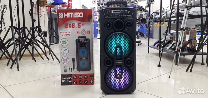 Колонка портативная Kimiso Disco +Караоке микрафон