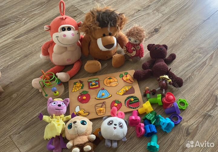 Мешок мягких и развивающих игрушек