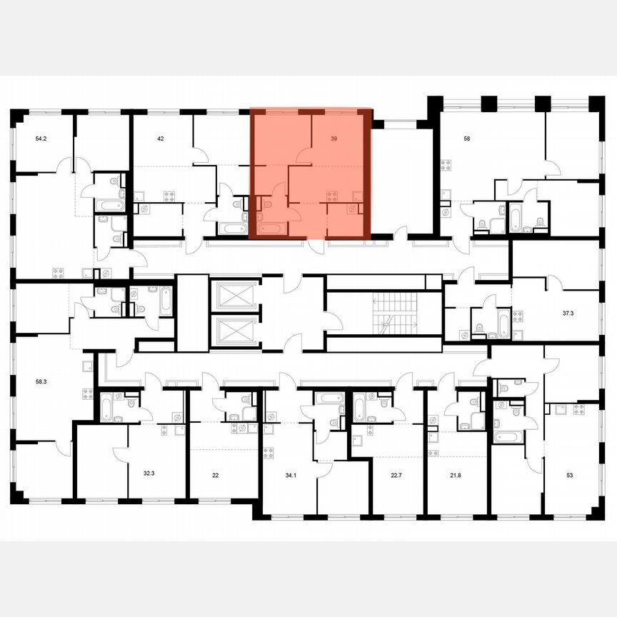 1-к. квартира, 39 м², 15/15 эт.