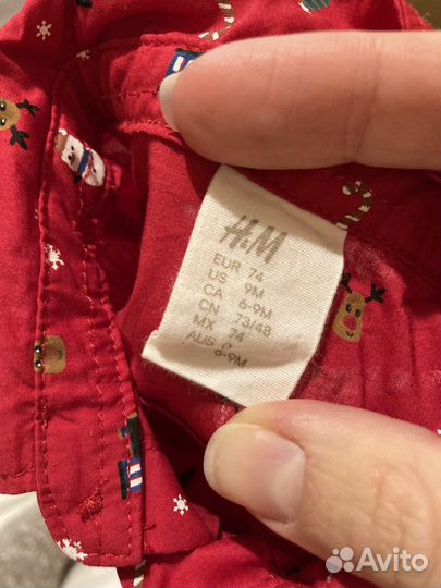 Рубашка детская новогодняя H&M