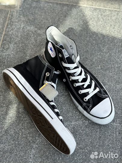 Кеды Converse Конверсы мужские черные высокие